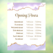 Lavender Agate Opening Stunden Fensterheber Fensteraufkleber (Blatt 3)