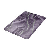 Lavender Agate Silver Glitzer Glam #1  Badematte (Schrägansicht)