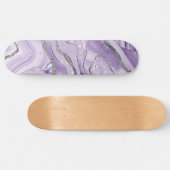 Lavender Agate Silver Glitzer Glam #1 Skateboard (Horizontal)