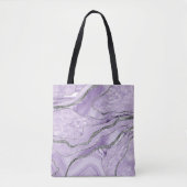 Lavender Agate Silver Glitzer Glam #1 Tasche (Vorderseite)