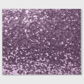Lavender Amethyst Lila Glitzer Wedding Bridal Geschenkpapier (Flach)