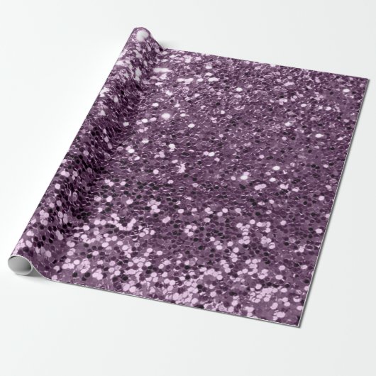 Lavender Amethyst Lila Glitzer Wedding Bridal Geschenkpapier (Ungerollt)