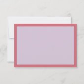 Lavender and Coral Wedding Danke Karte (Rückseite)