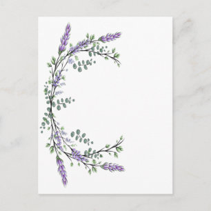 Lavender and Eucalyptus Postkarte