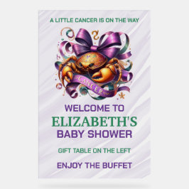 Lavender and Green Cancer Zodiac Baby Shower Acrylschild