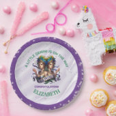 Lavender and Green Gemini Zodiac Baby Shower Pappteller (Party)