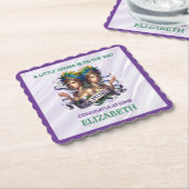 Lavender and Green Gemini Zodiac Baby Shower Untersetzer (angewinkelt)