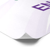 Lavender and Green Leo Zodiac Baby Shower Poster (Ecke)