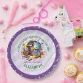 Lavender and Green Sagittarius Zodiac Baby Shower Pappteller (Party)