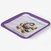 Lavender and Green Scorpio Zodiac Baby Shower Pappteller (Gewinkelt)