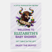 Lavender and Green Taurus Zodiac Baby Shower Acrylschild (Vorderseite)