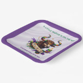 Lavender and Green Taurus Zodiac Baby Shower Pappteller (Gewinkelt)