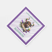 Lavender and Green Taurus Zodiac Baby Shower Serviette (Ecke)