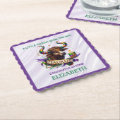 Lavender and Green Taurus Zodiac Baby Shower Untersetzer (angewinkelt)