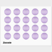 Lavender and Ivory 1,5" Round Danke Sticker (Blatt)