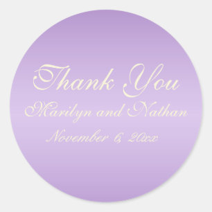 Lavender and Ivory 1,5" Round Danke Sticker