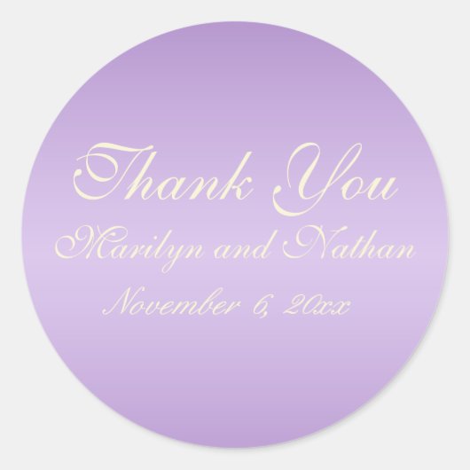 Lavender and Ivory 1,5" Round Danke Sticker (Vorderseite)