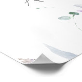 Lavender and Purple Peonie Wedding Poster (Ecke)