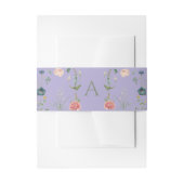 Lavender and Sage Green Monogram Garden Wedding Einladungsbanderole (Vorderseite Beispiel)