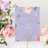 Lavender and Sage Green Outdoor Garden Wedding Tischnummer