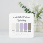 Lavender and Soft Gray Wedding Color Palette Card Einladung (Stehend Vorderseite)