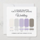 Lavender and Soft Gray Wedding Color Palette Card Einladung (Rückseite)