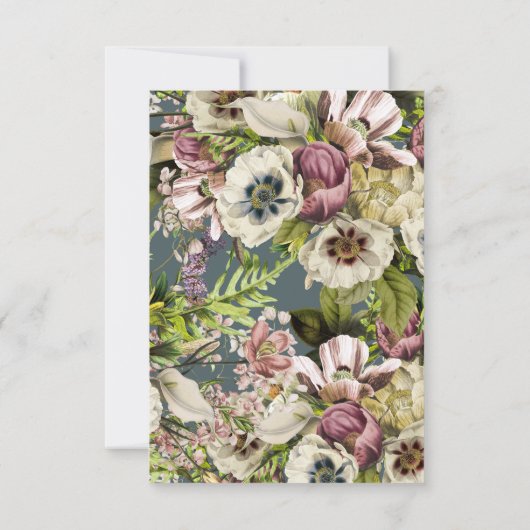 Lavender Anemone Beerdigung Foto Danke Karte (Rückseite)