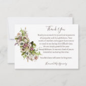 Lavender Anemone Beerdigung Foto Danke Karte (Vorderseite)