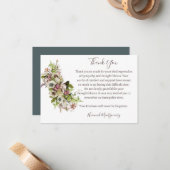 Lavender Anemone Beerdigung Foto Danke Karte (Vorderseite/Rückseite Beispiel)