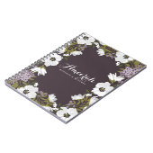 Lavender Anemone Blooms Personalisiertes Notebook Notizblock (Linke Seite)