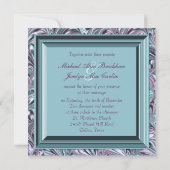 Lavender Aquamarin Blue Wedding Einladung (Rückseite)
