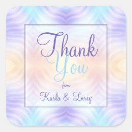 Lavender Aquamarin Yellow Melon Danke Quadratischer Aufkleber