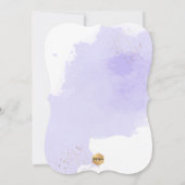 Lavender Aquarell Taufe+1. Geburtstag Einladung (Rückseite)