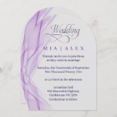 Lavender Arch Elegant Wedding Invitation Einladung (Vorne/Hinten)