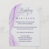 Lavender Arch Elegant Wedding Invitation Einladung (Vorderseite)