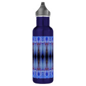 Lavender Art Deco Recoleta Ikat Edelstahlflasche (Rechts)