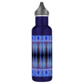 Lavender Art Deco Recoleta Ikat Edelstahlflasche (Links)