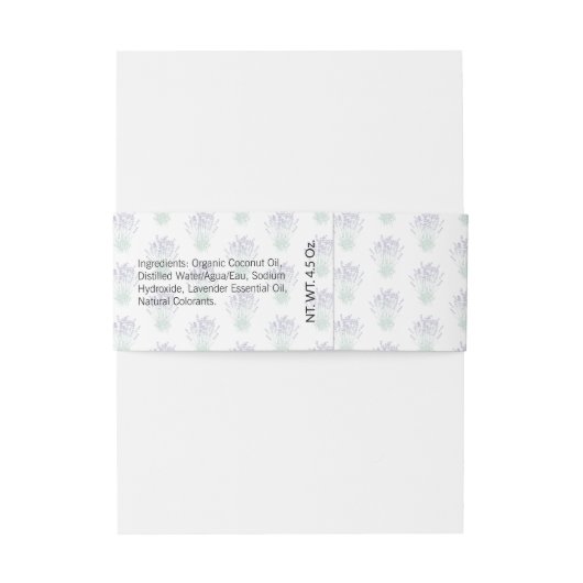 Lavender Artisan Soap Band Wrap Packaging (Rückseitenbeispiel)