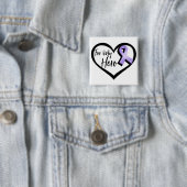 Lavender Awareness Ribbon für meinen Helden Button (Beispiel)