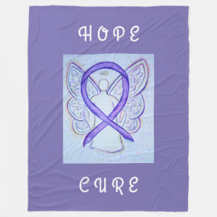 Lavender Awareness Ribbon Hope Angel Chemo Blanket Fleecedecke