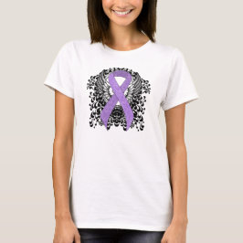 Lavender Awareness Ribbon mit Flügeln T-Shirt