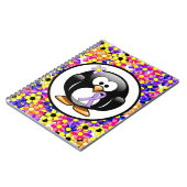 Lavender Awareness Ribbon Penguin Notizblock (Linke Seite)