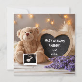 Lavender Baby Announction Social Media Einladung (Vorderseite)