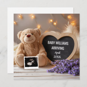 Lavender Baby Announction Social Media Einladung