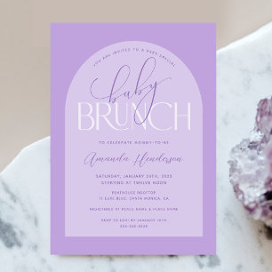 Lavender Baby Brunch Baby Shower Einladung