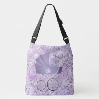 Lavender Baby Carriage Bokeh Bling Tragetaschen Mit Langen Trägern