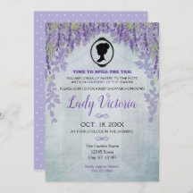 Lavender Baby Duwer Tee Party Einladung