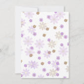 Lavender Baby Elephant Floral Baby Dusche | Einladung (Rückseite)