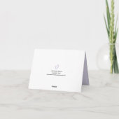 Lavender Baby Footprints - Vielen Dank Dankeskarte (Rückseite)