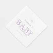 Lavender Baby Shower | Elegant Wildflower Floral Serviette (Ecke)